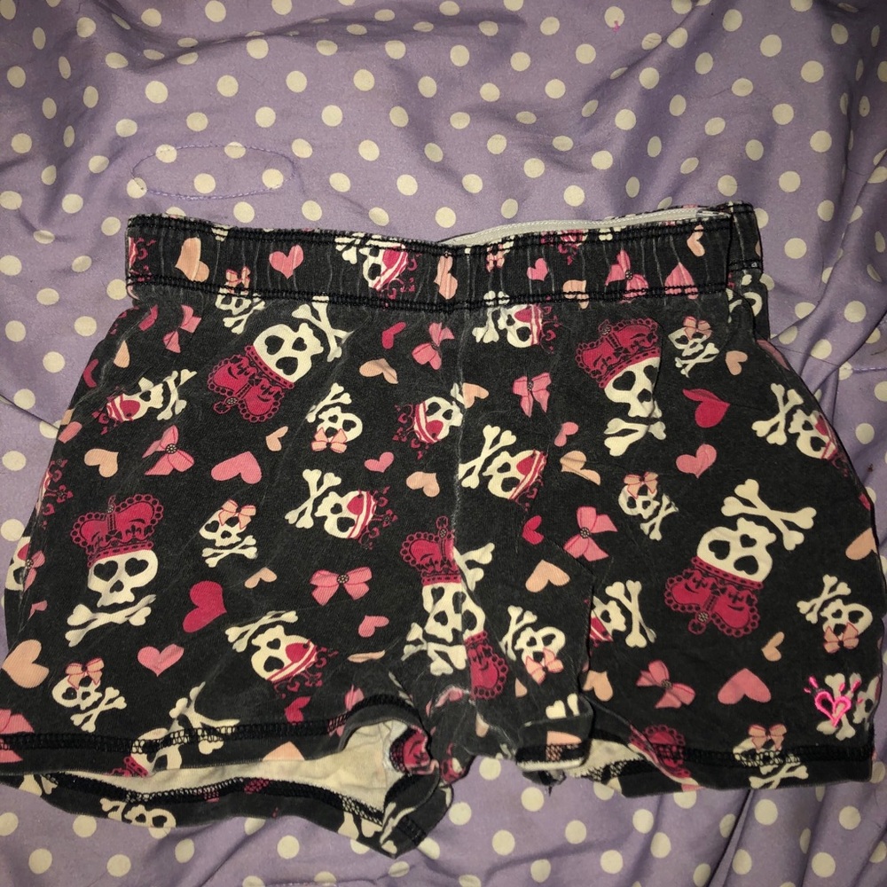 Justice skull shorts